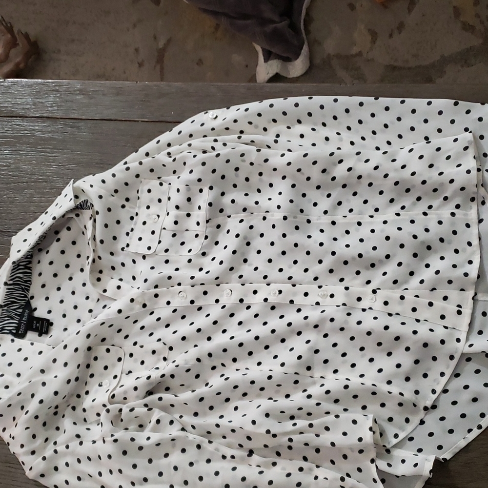Sheer polkadot long sleeve